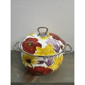 The Pioneer Woman Dutch Oven Stock Pot Floral Garden Enamel On Steel 4 Qt